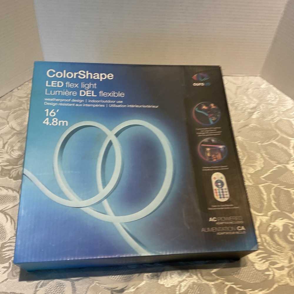 AuraLED ColorShape LED Flex Light Unisex 16ft White Excellent Weatherproof RGB
